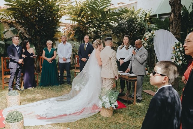 Cerimônia de casamento no jardim da Quinta da Penhita